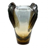 LALIQUE CRYSTAL VASE, MARRAKEC