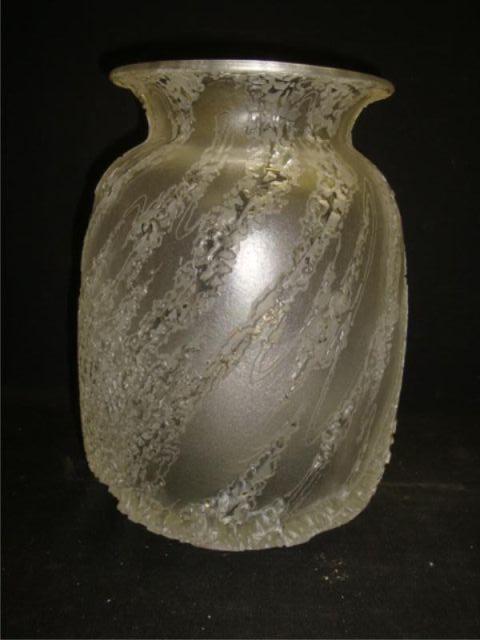LALIQUE Crystal Vase. Signed