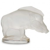 LALIQUE CRYSTAL WARTHOG FIGURI
