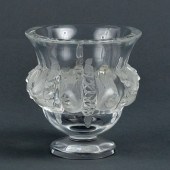 LALIQUE 'DAMPIERRE' FOOTED VAS