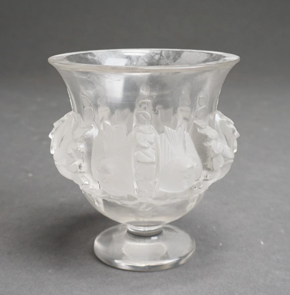 LALIQUE 'DAMPIERRE' PARTIAL FROSTED