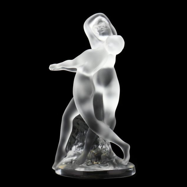 LALIQUE, DEUX DANSEUSES CRYSTAL