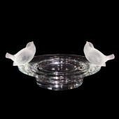 LALIQUE, DEUX MOINEAUX MOQUEUR