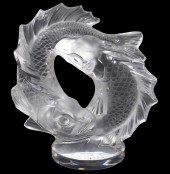 LALIQUE DEUX POISSON CLEAR & F