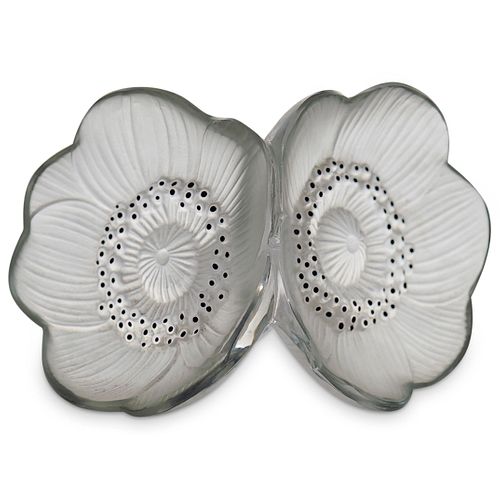 LALIQUE DOUBLE ANEMONES CRYSTAL