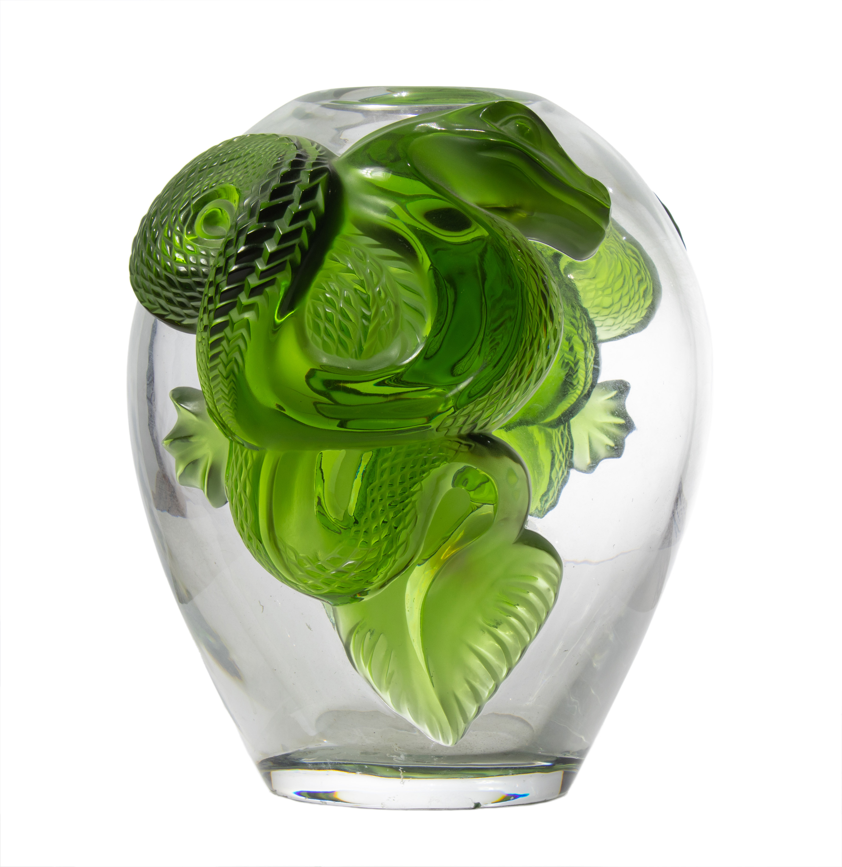 LALIQUE, DRAGON VASE Lalique,