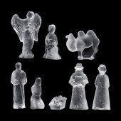 LALIQUE, EIGHT PIECE ASSEMBLED