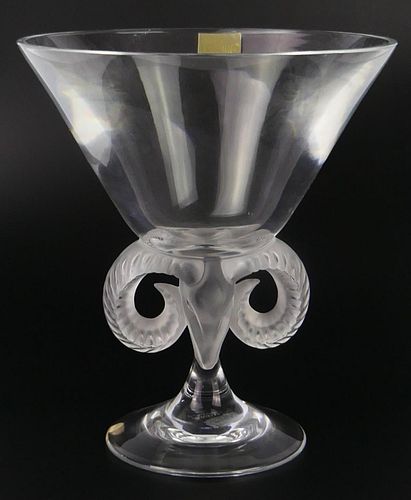 LALIQUE FRANCE "ARIES" CRYSTAL 9"