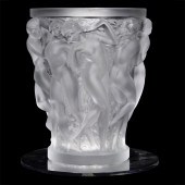 LALIQUE FRANCE BACCHANTES VASE