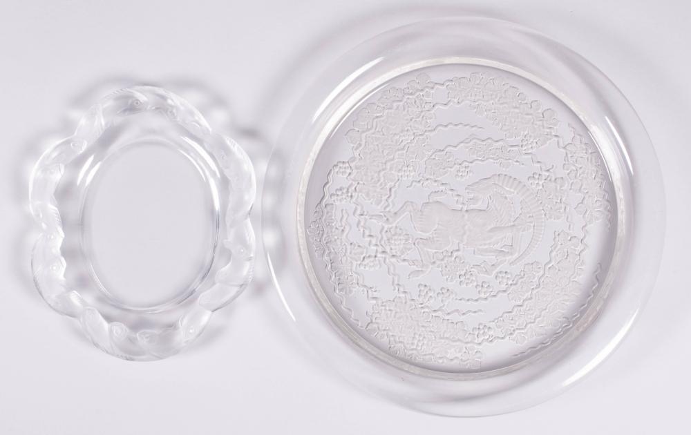 LALIQUE (FRANCE) 'BELIERS' ETCHED