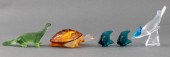 LALIQUE FRANCE COLORED CRYSTAL