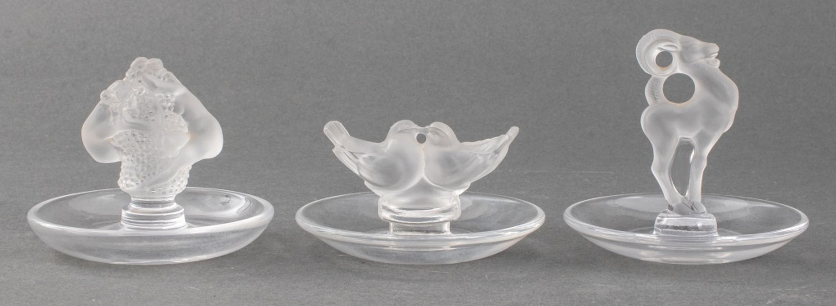 LALIQUE FRANCE CRYSTAL GLASS RING