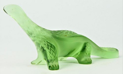 LALIQUE FRANCE CRYSTAL GREEN LIZARD