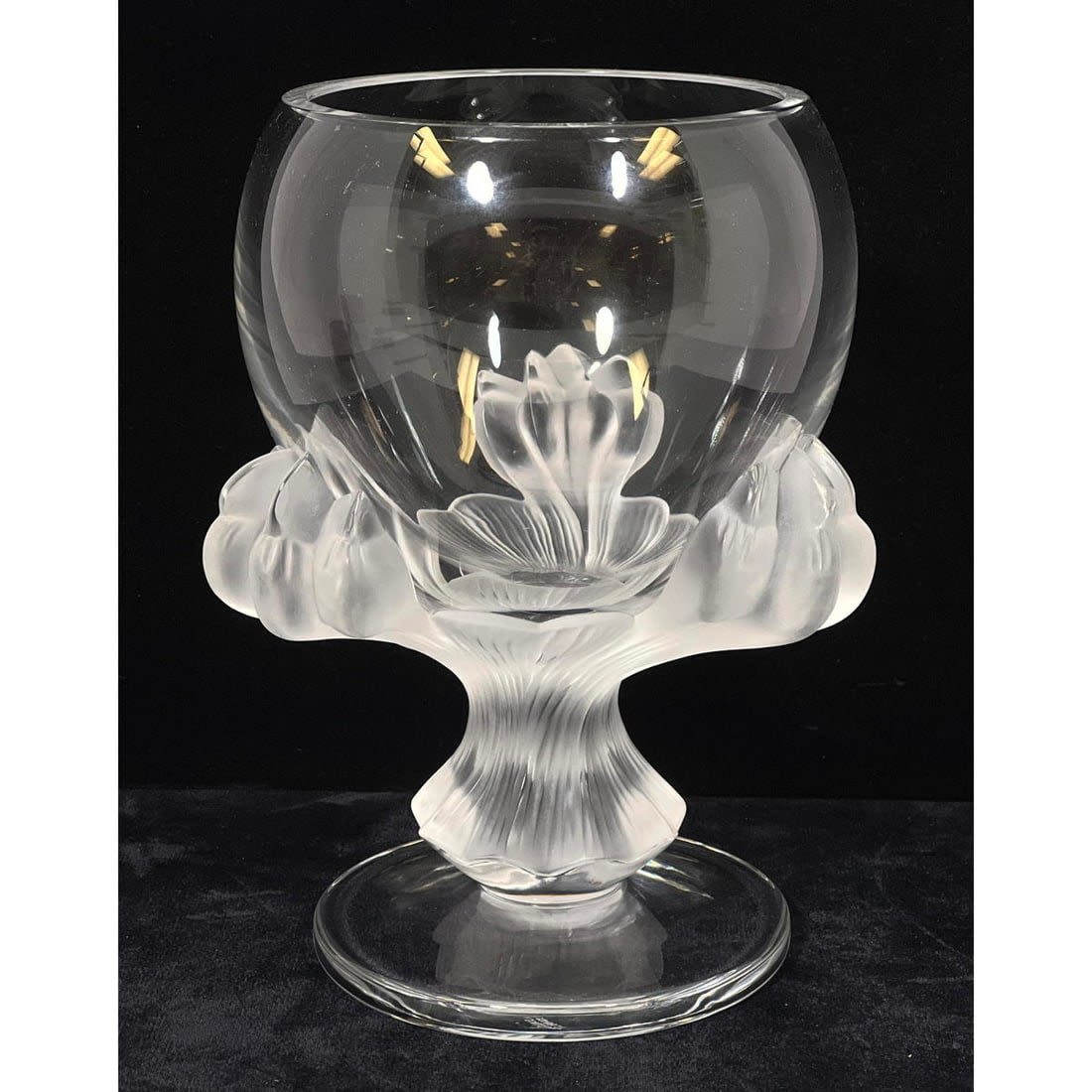 Lalique France Crystal Vase with