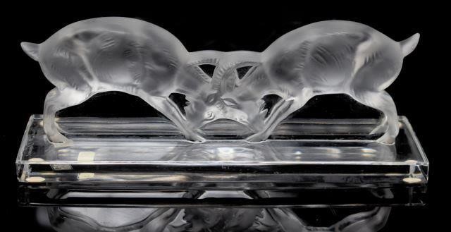 LALIQUE, FRANCE 'DEUX CHEVRES'