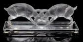 LALIQUE, FRANCE 'DEUX CHEVRES'