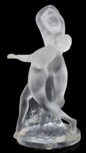 LALIQUE, FRANCE 'DEUX DANSEUSE