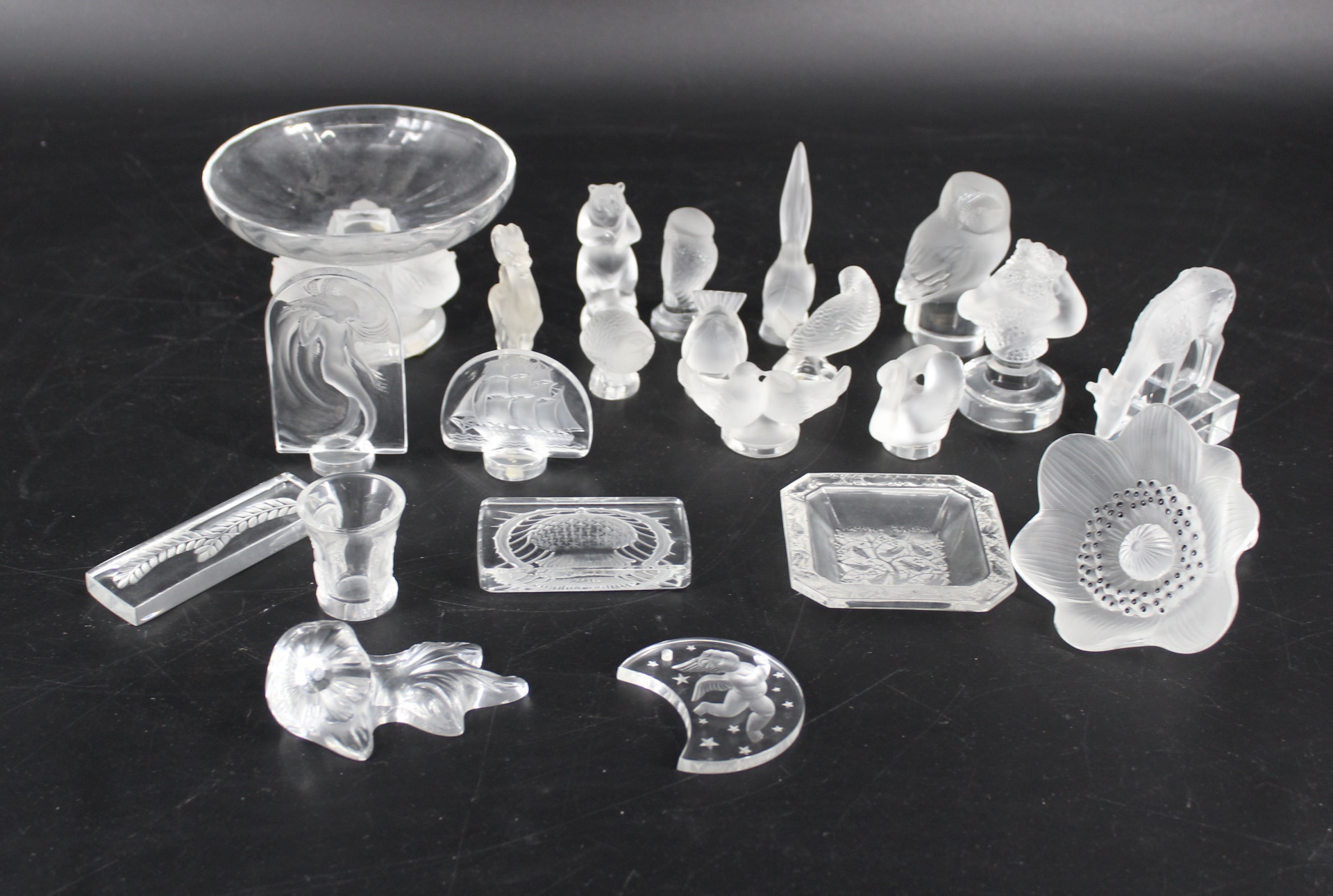 LALIQUE FRANCE GLASS ANIMALS &