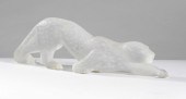 LALIQUE FRANCE GLASS LEOPARD S