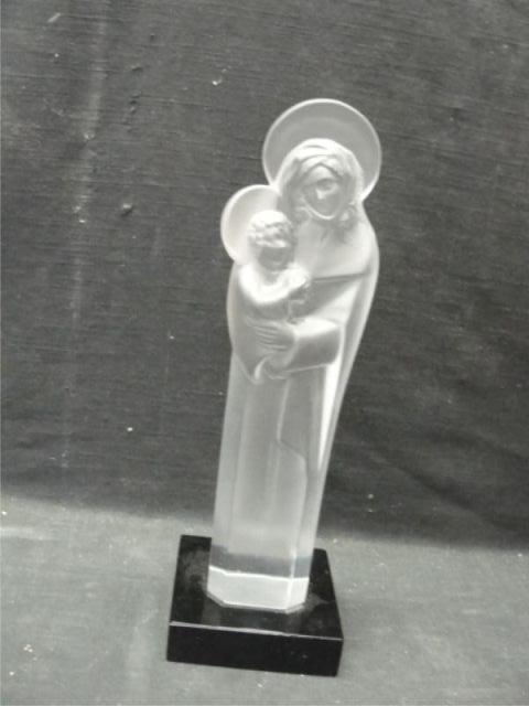 Lalique France Glass Madonna and
