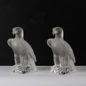 LALIQUE (FRANCE) PAIR OF 'LIBE