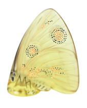 LALIQUE FRANCE PAPILLION AMBER