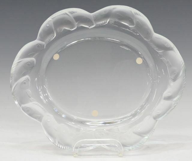 LALIQUE FRANCE 'PIRIAC' OVAL