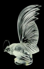 LALIQUE FRENCH CRYSTAL 'COQ NA