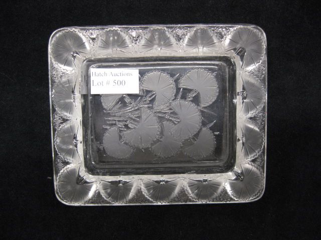 Lalique French Crystal Dish frosted