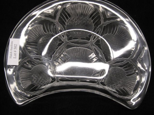 Lalique French Crystal Dish frosted