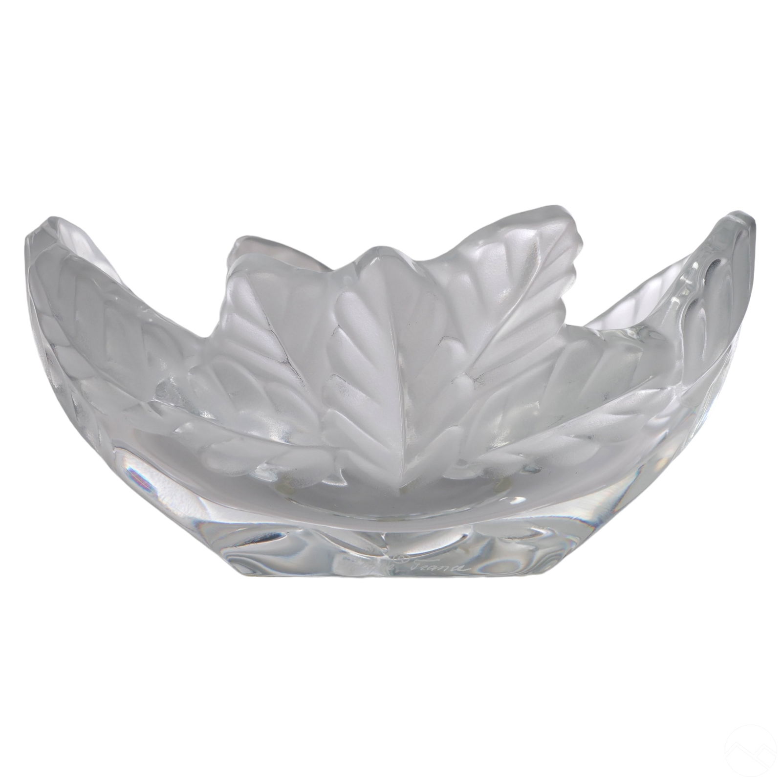 LALIQUE FRENCH CRYSTAL OAK LEAF