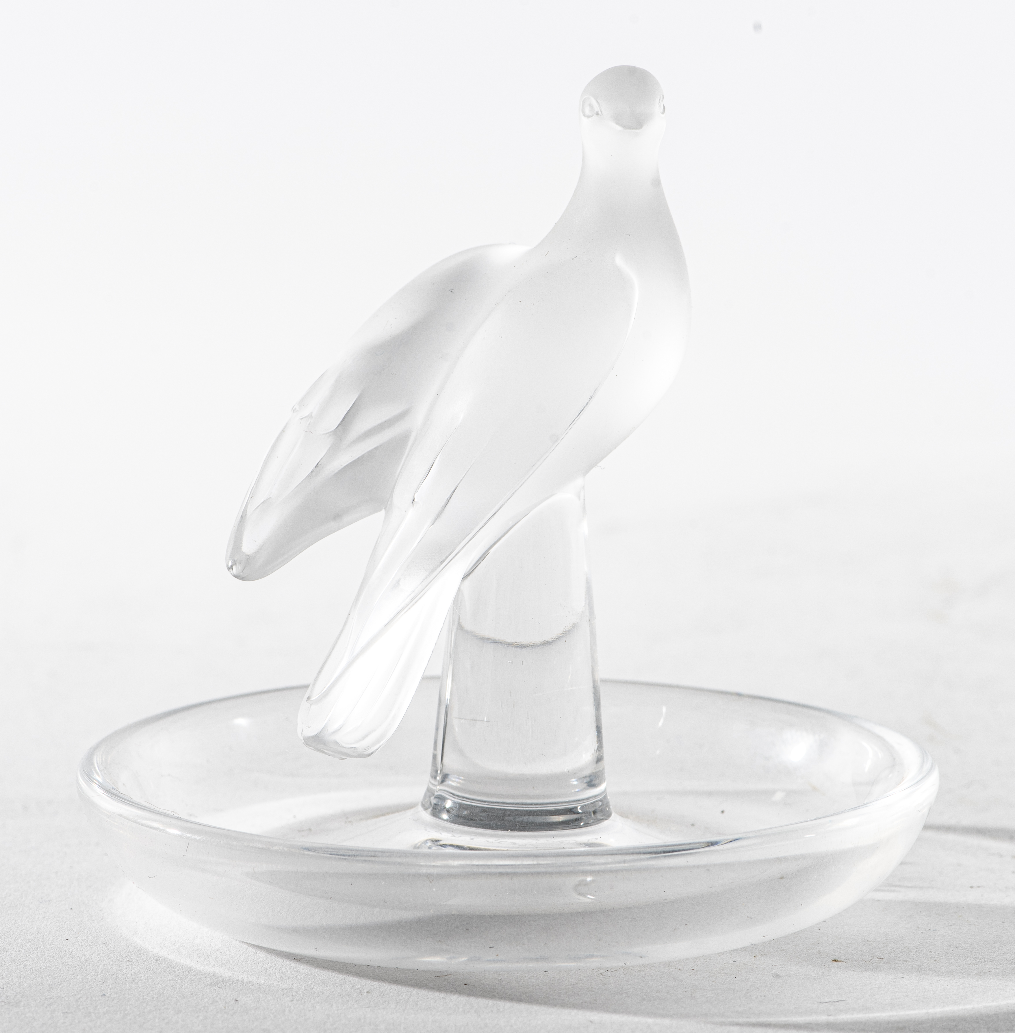 LALIQUE FRENCH FROSTED CRYSTAL DOVE