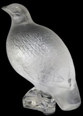 LALIQUE FROSTED ART CRYSTAL WO