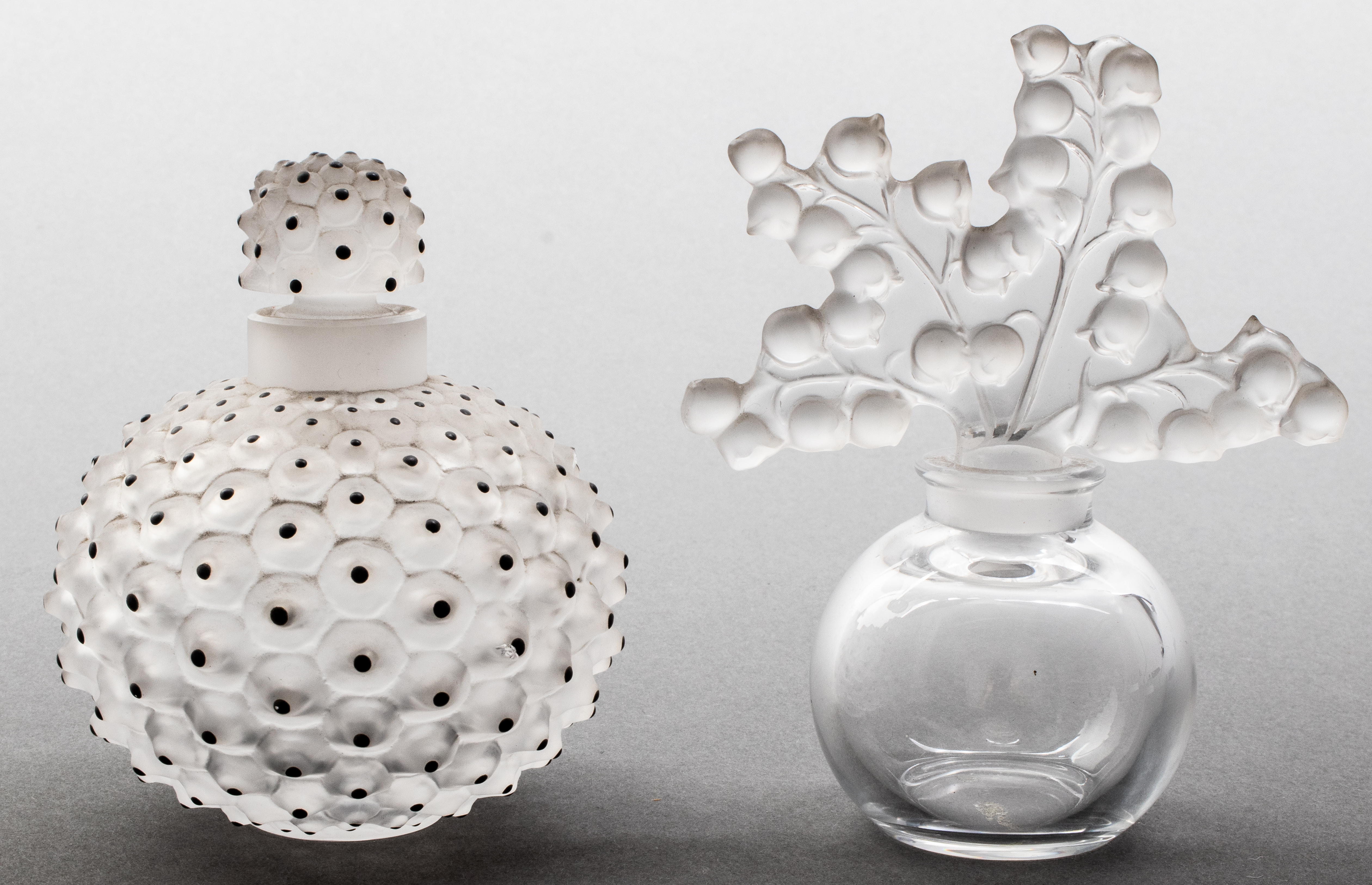 LALIQUE FROSTED ART GLASS PERFUME