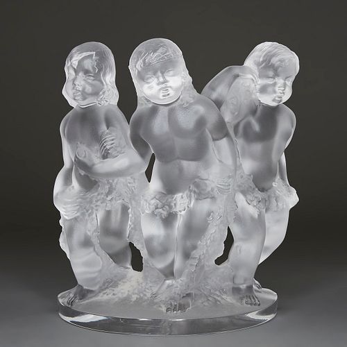 LALIQUE FROSTED CRYSTAL FIGURAL