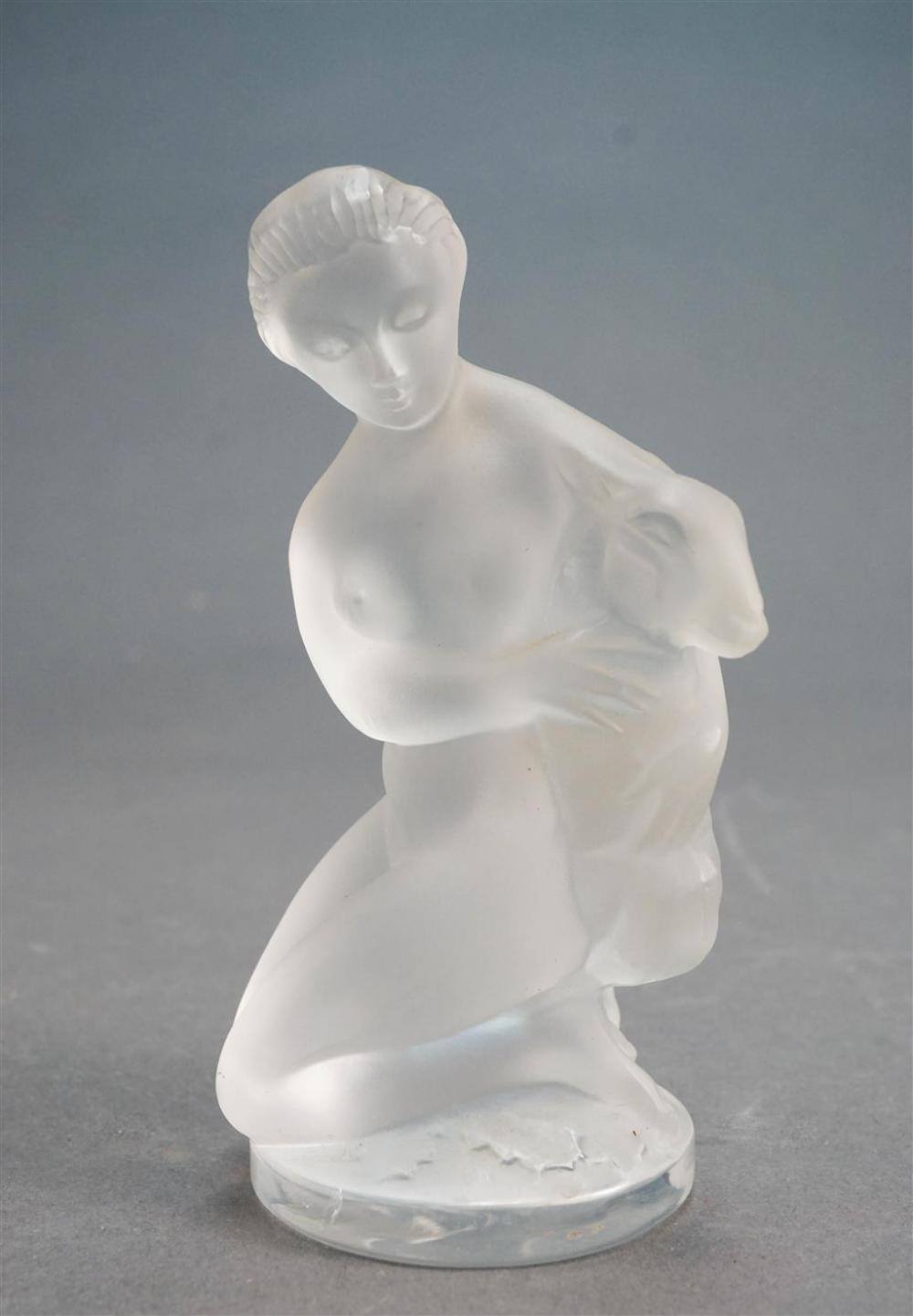 LALIQUE FROSTED CRYSTAL FIGURE OF