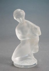 LALIQUE FROSTED CRYSTAL FIGURE