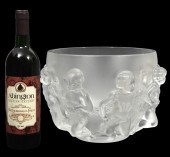 LALIQUE FROSTED CRYSTAL 'LUXEM