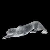 LALIQUE FROSTED CRYSTAL PANTHE