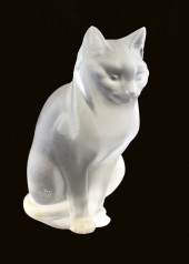 LALIQUE FROSTED GLASS CATModer