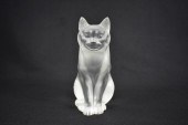 LALIQUE FROSTED GLASS CATModer