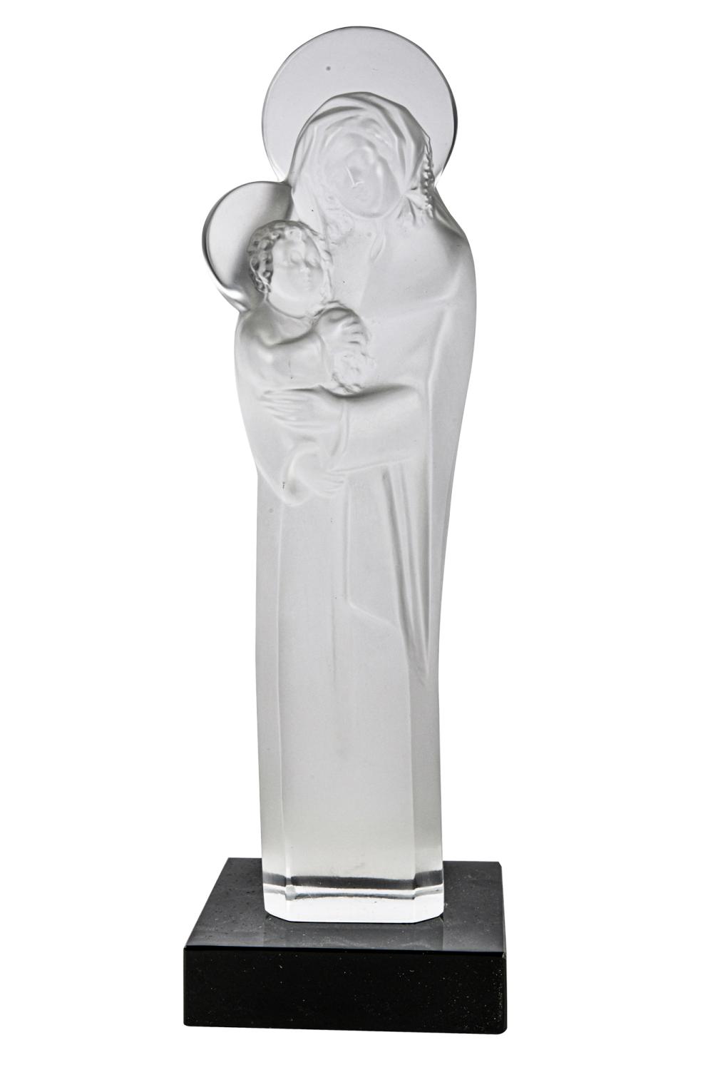 LALIQUE FROSTED GLASS MADONNA &