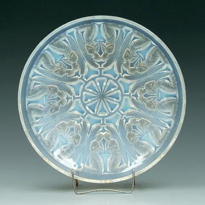 Lalique glass bowl, pale blue