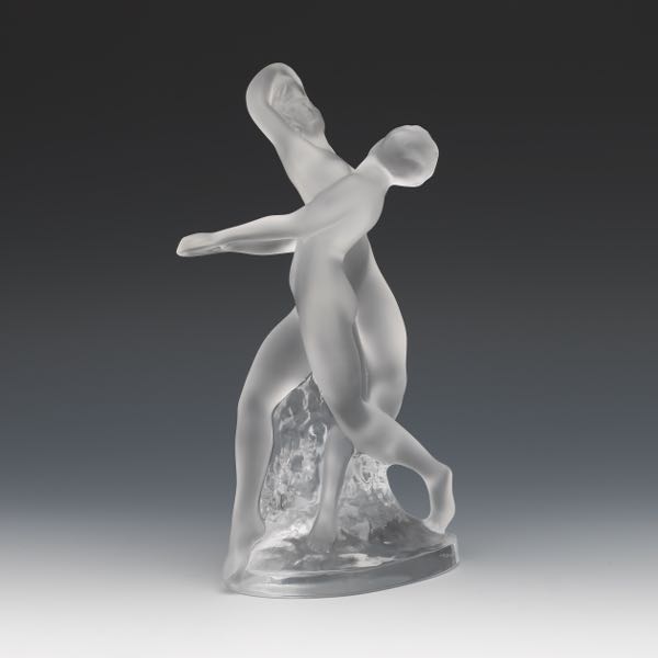 LALIQUE GLASS, "DEUX DANSEUSES" 