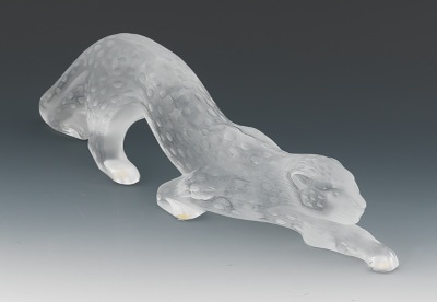 Lalique Glass Leopard Sculpture