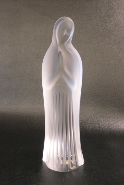 LALIQUE GLASS MADONNA SCULPTURE