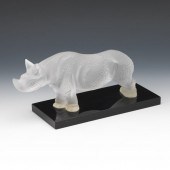 LALIQUE GLASS "TOBA" RHINOCERO