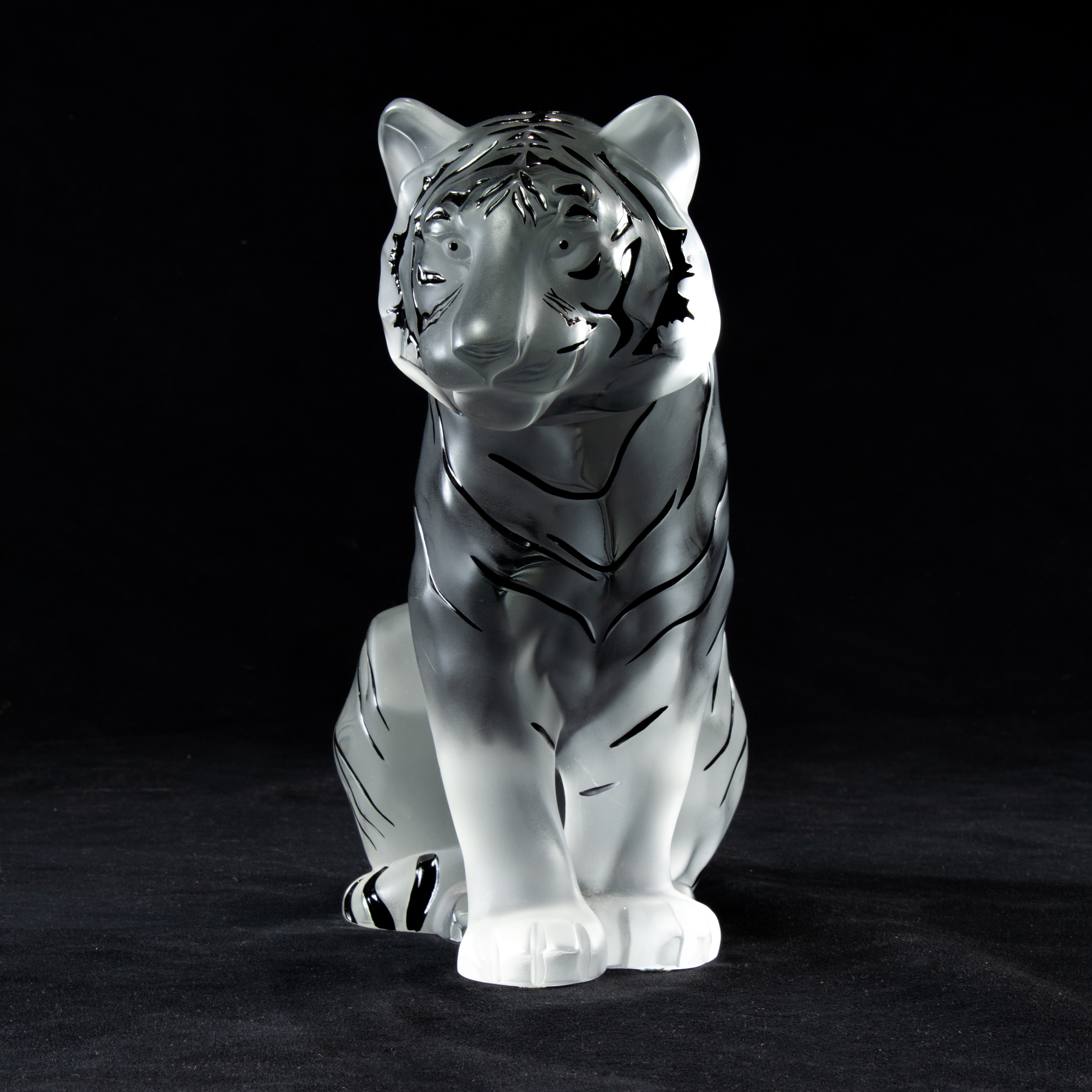 LALIQUE, GRAND SITTING TIGER