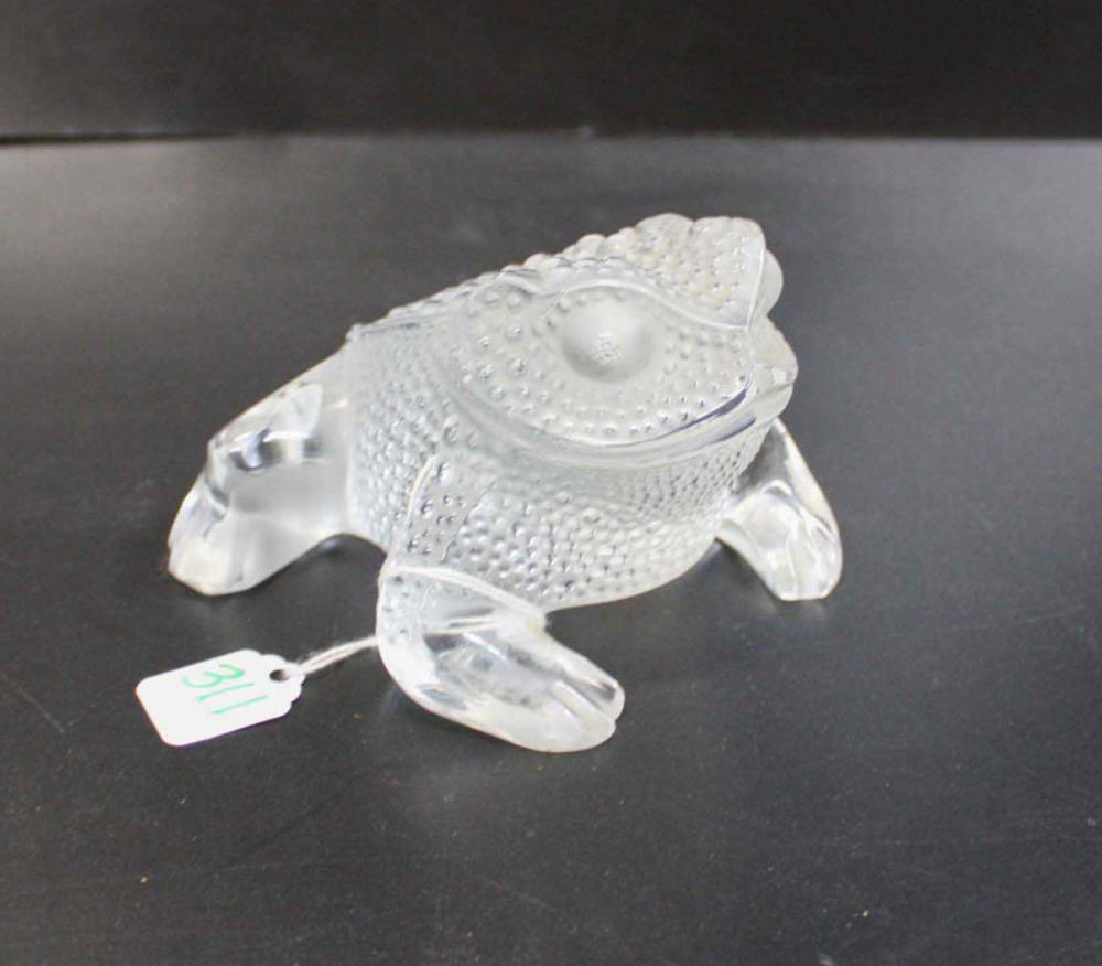 LALIQUE "GREGOIRE" CRYSTAL FROG,