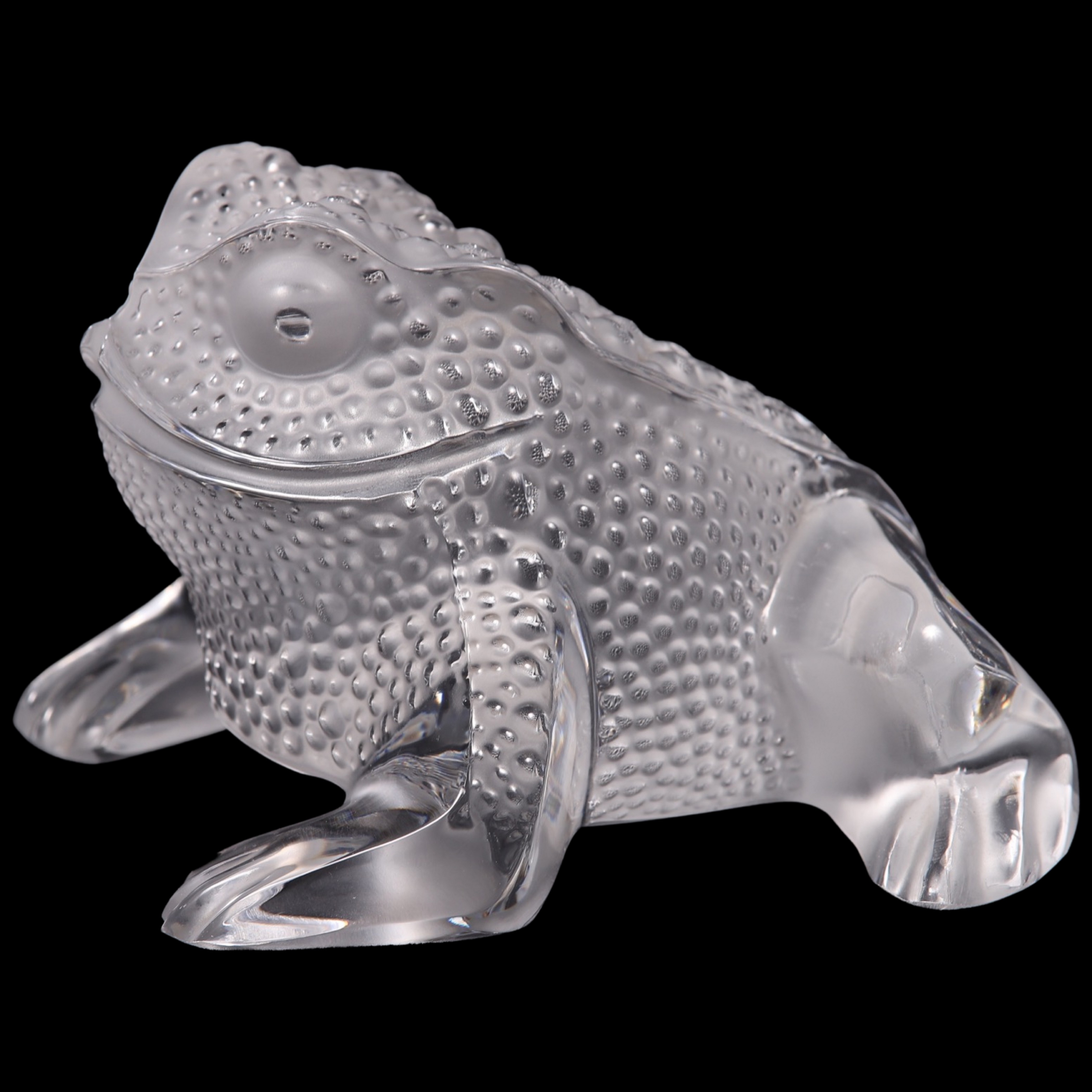 Lalique Gregoire toad, crystal toad